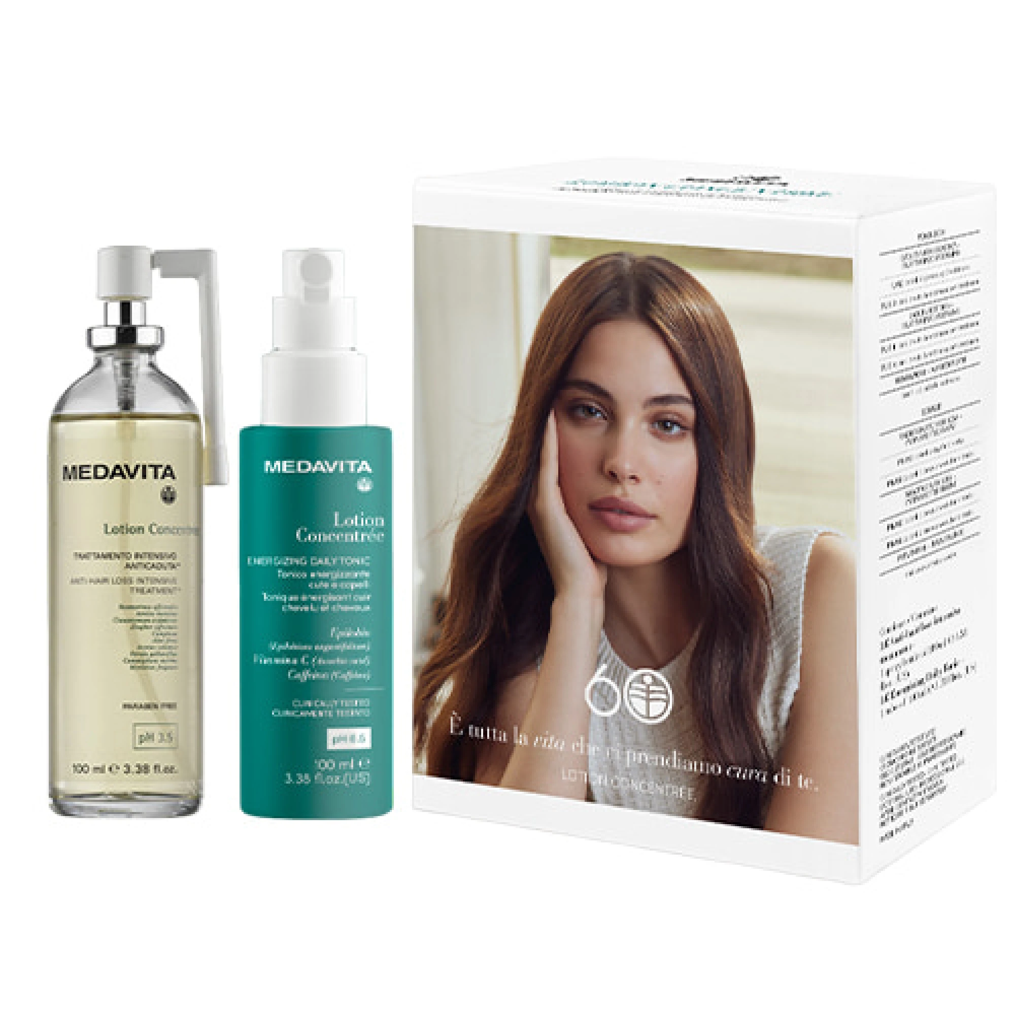 Подарунковий набір проти випадіння волосся / Medavita Lotion Concentrée (спрей + тонік)